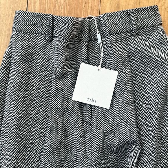 Tibi Herringbone Wool pants NEW with tags Size 0 - Picture 4 of 9